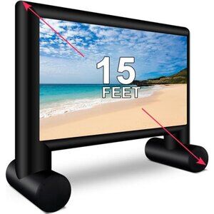 Inflatable Projector Screen 15ft Inflatable Movie Screen Outdoor with Air Blower